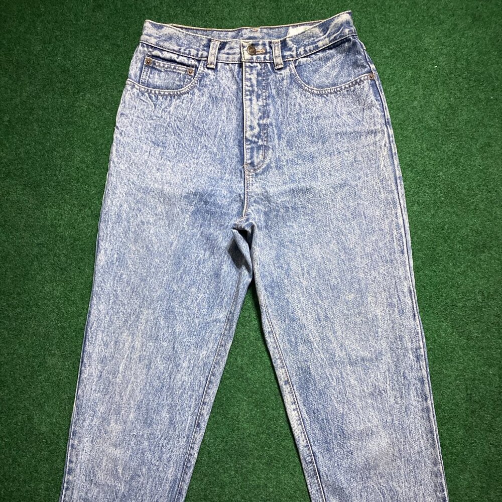 Vintage Women’s Texwood Jeans and Sportswear Tapered Fit Jeans Acid-Wash 28”